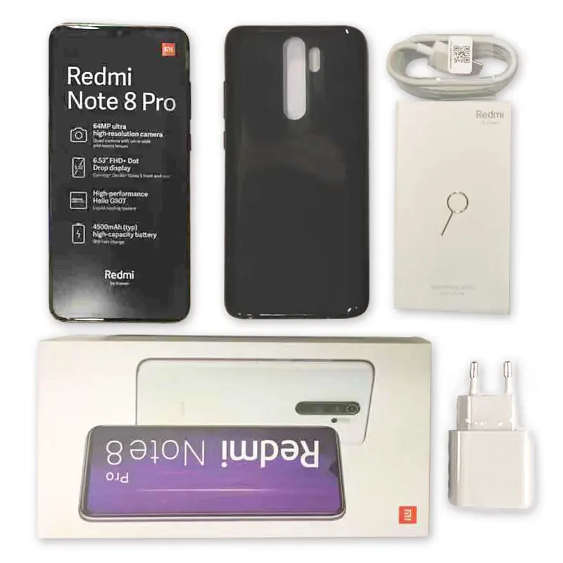 Xiaomi Redmi Note 8 Pro с глобальной версией, 6 ГБ, 64 ГБ, смартфон, 64 мп, четырехъядерный процессор Helio G90T, четыре ядра, 4500 мАч, NFC