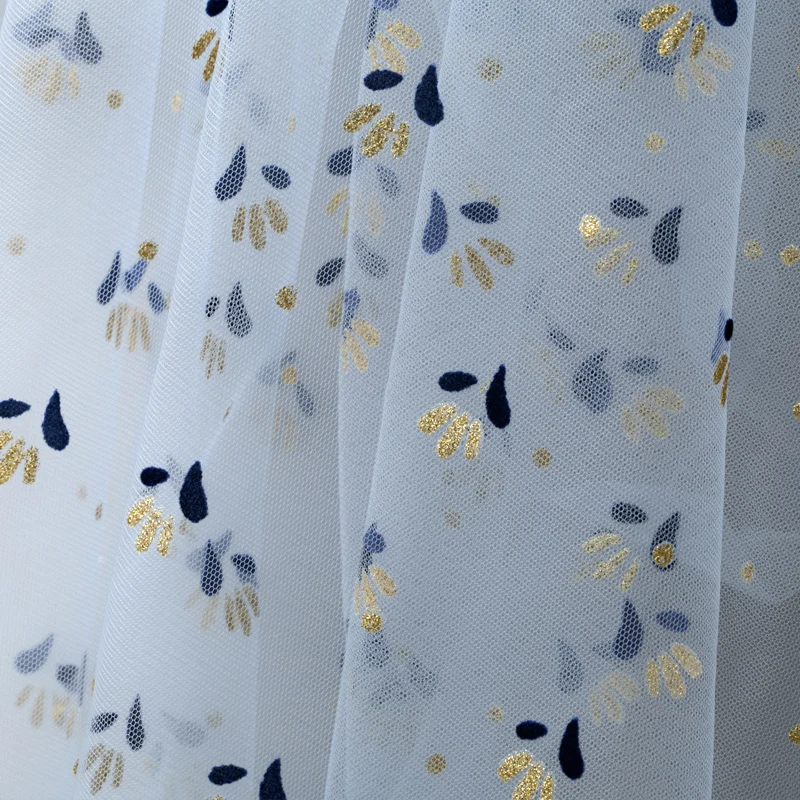 

Soft mesh fabric flocking bronzing lace fabric clothing skirt gauze fabric tablecloth background cloth 50*130cm