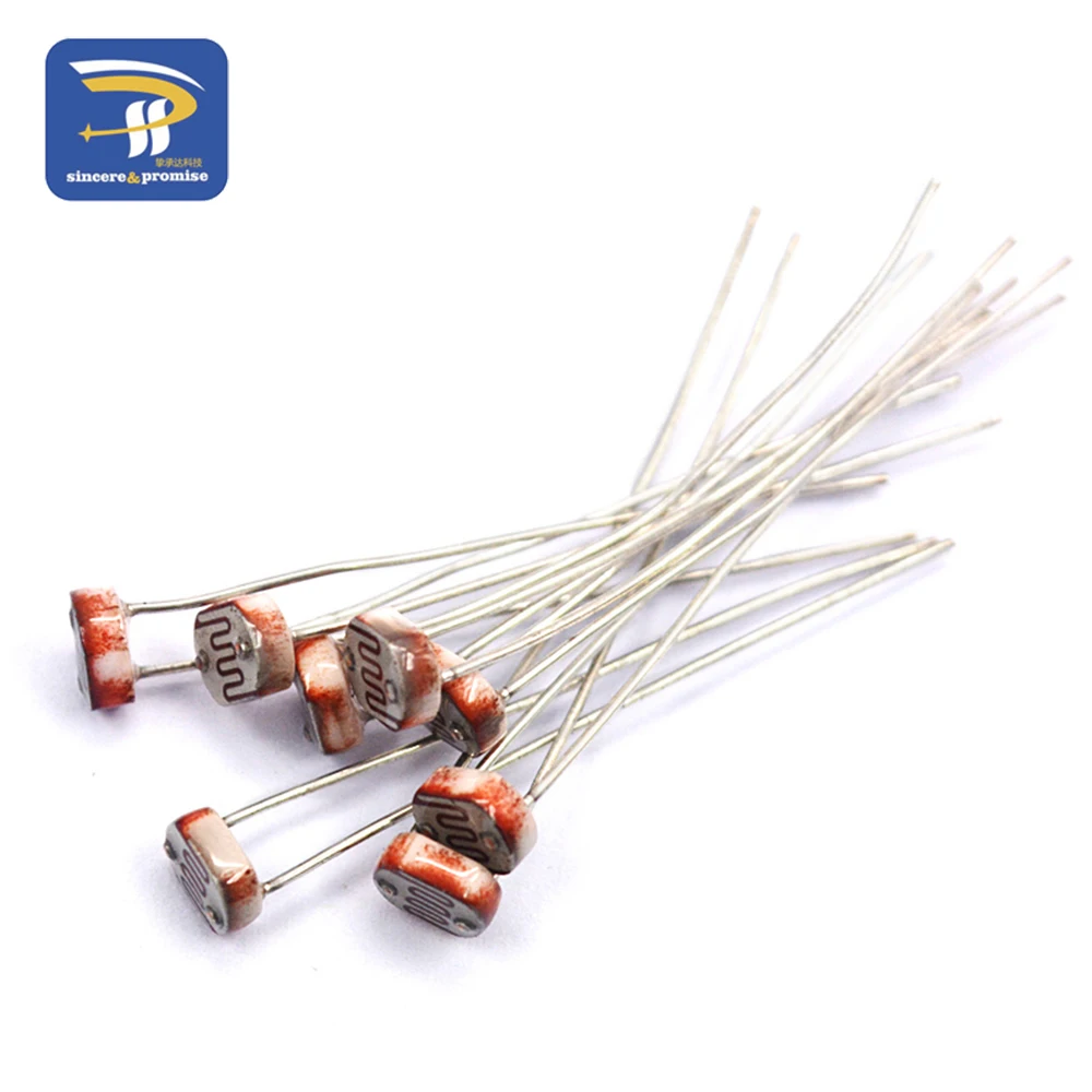 LDR Photo Light Sensitive Resistor Photoelectric Photoresistor 5528 GL5528 5537 5506 5516 5539 For Arduino DIY 20PCS
