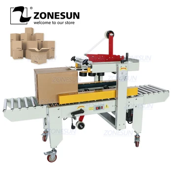 

ZONESUN Automatic Carton Sealer Carton Sealing Machine Adhesive Tape Box Case Both Sides of the Conveyor Package Machine