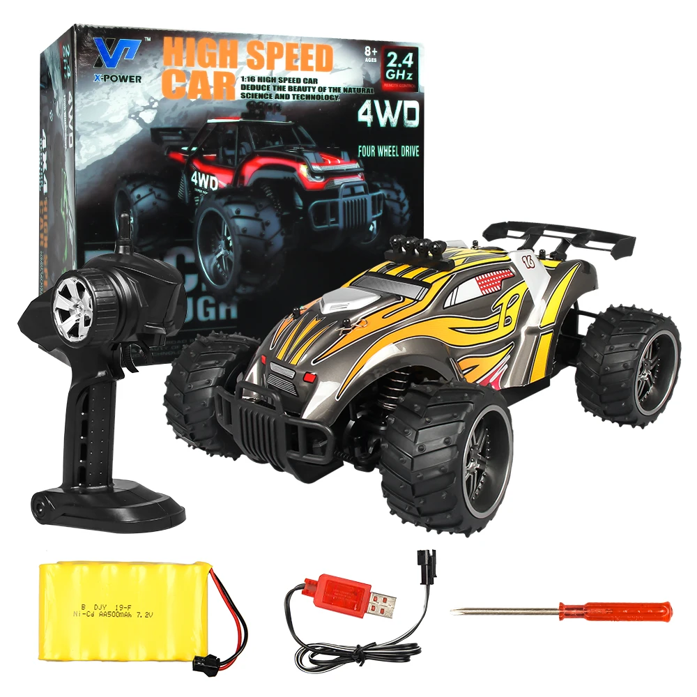 XPower RC Car 4WD Buggy скоростная альпинистская машина дрейф 2 4G 1:16 большой ножной