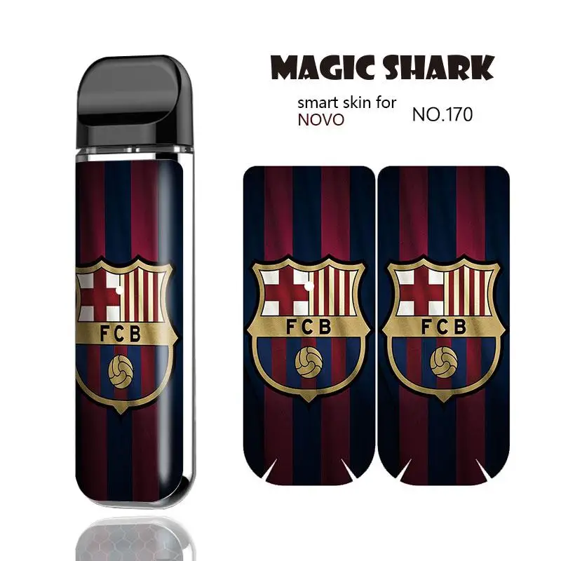 Волшебная Акула динозавр FCB капитан Американский Китай город злой чехол наклейка обёрточная бумага пленка для Smok Novo комплект Vape - Цвет: 170
