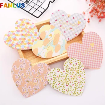 

10pcs/lot Paperboard Colorful Heart Thank You Cards for Valentine's Day Party Favors Decorations Wedding Gift Card Postcards