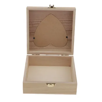 

Small Home Travel Portable Natural Wood Jewelry Box Earring Display Collector