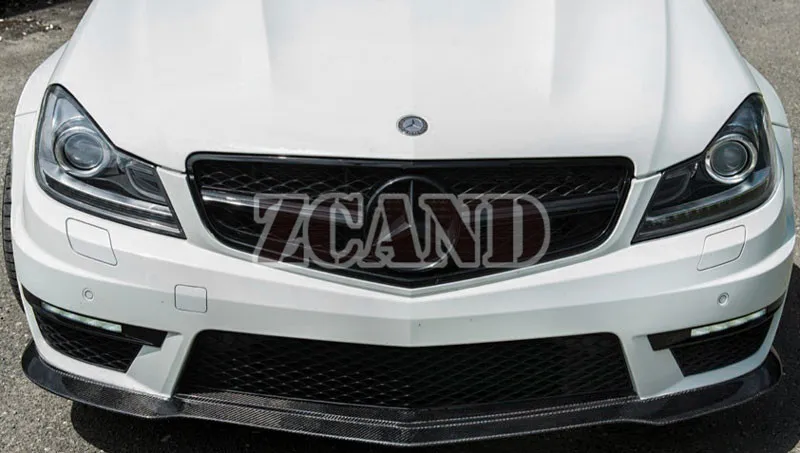 Передний спойлер из настоящего углеродного волокна для Mercedes Benz W204 C63 бампер AMG 2011