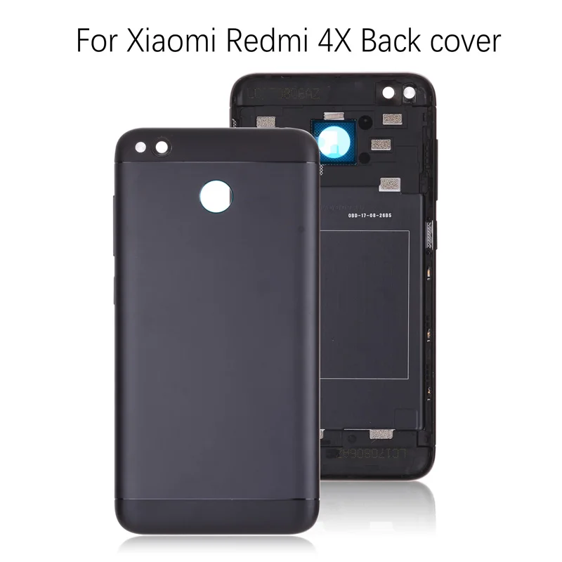 Оригинальная задняя крышка Корпус для Xiaomi Redmi 4x задняя крышка Батарея двери с кнопка регулировки громкости Камера Запчасти для объективов#4