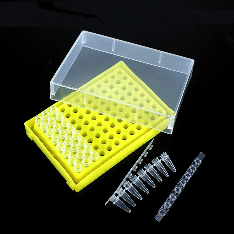 PCR Tube Holder 0.2ml With 96 Holes PCR-8 Centrifuge Tube Rack Plastic Storage Box DNA Sample Stand 5 / PK