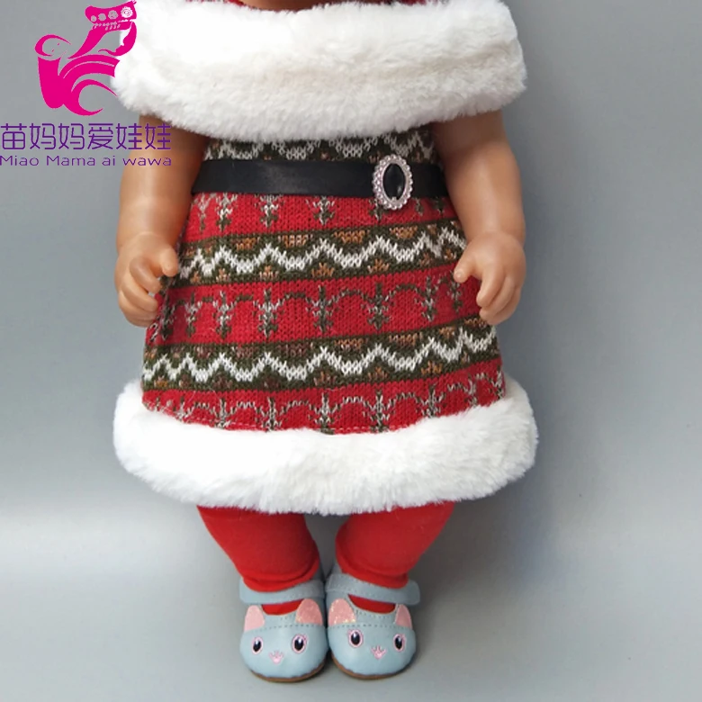 18 дюймов Кукла рождественское платье Санта Клаус одежда шляпа для Reborn Baby Doll