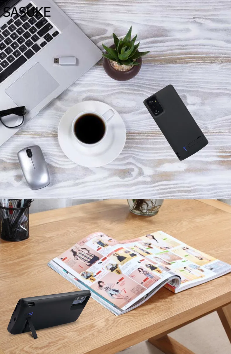 5000 мА/ч 6000 мА/ч чехол для зарядки аккумулятора для samsung Galaxy Note 10 Pro Полное покрытие внешний аккумулятор чехол с подставкой для Galaxy Note 10