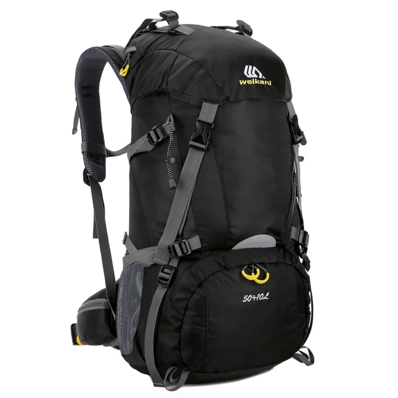 

New Style Outdoor Backpack Men Casual Sports Travel 50L + 10 with Rain Cover Large Capacity Travel Mountaineering Bag
