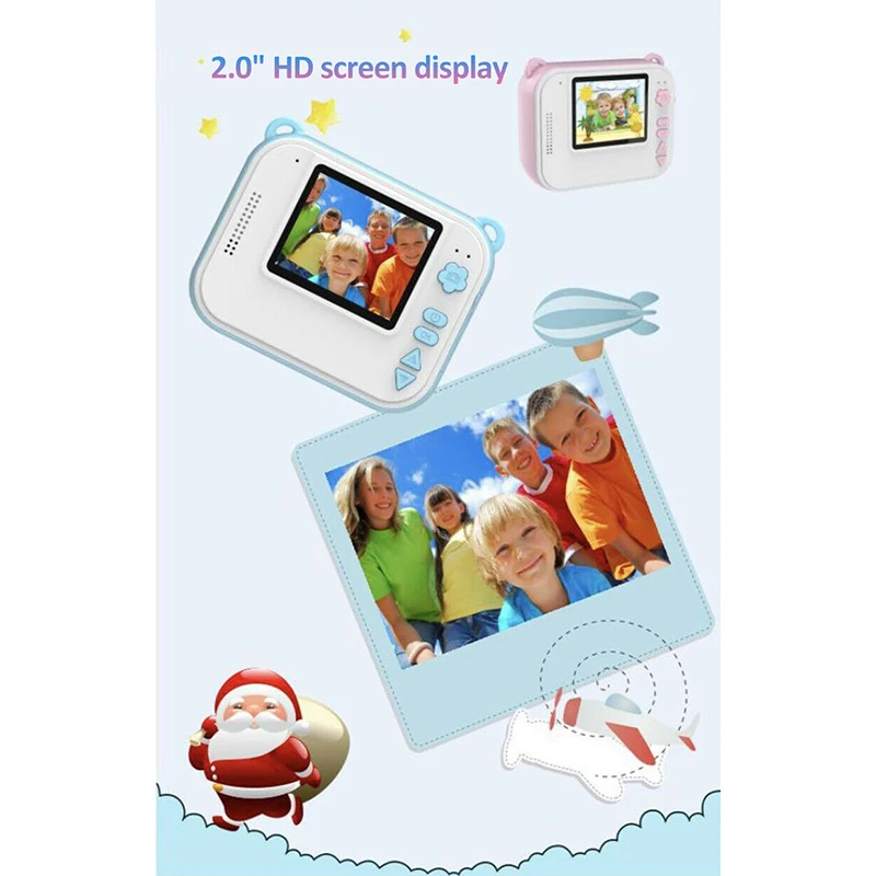 DIY Цифровая мгновенная печать камеры полноцветные печати детский фотоаппарат для детей детские подарки-синий