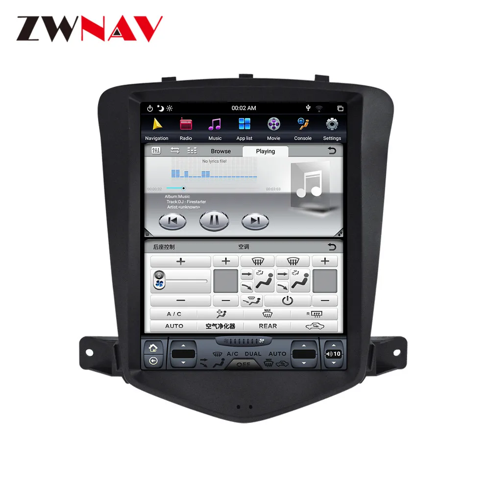 Android 9 64+ 4G Tesla с DSP Carplay автомобильный мультимедийный плеер для Chevrolet CRUZE 2008-2012 Авто Стерео gps навигация