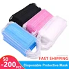 50-200pcs Disposable Mask Earloop Pink Black Mouth Mask 3 Layers Meltblown Non-Woven filter safe Breathable Face Mask Fast Ships 1