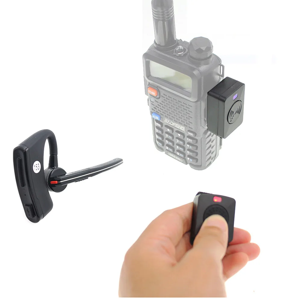 Walkie talkie Handsfree Bluetooth PTT наушники беспроводные наушники гарнитура для BaoFeng UV-82 UV-5R 888S двухстороннее радио мото велосипед