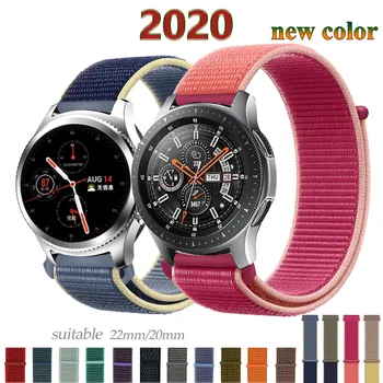 

Duoteng Bracelet for Samsung Galaxy Watch Active 2 40mm 44mm Bands 20mm 22mm Nylon Strap for Galaxy Watch 46mm Gear S3 Frontier