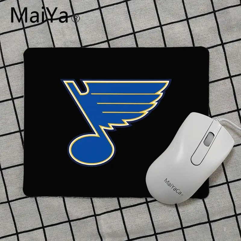 No Lock Edge18x22cm Maiya высокое качество St Луи Блюз хоккейный силиконовый коврик для мышки игра Гладкий блокнот для записей настольные компьютеры мат игровой коврик для мыши - Цвет: No Lock Edge18x22cm