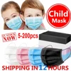 Child Masks Disposable Kids Face Mask mascarillas Children Safety Dust Protection Mask 3 Layer Ply Non-wove masque 1