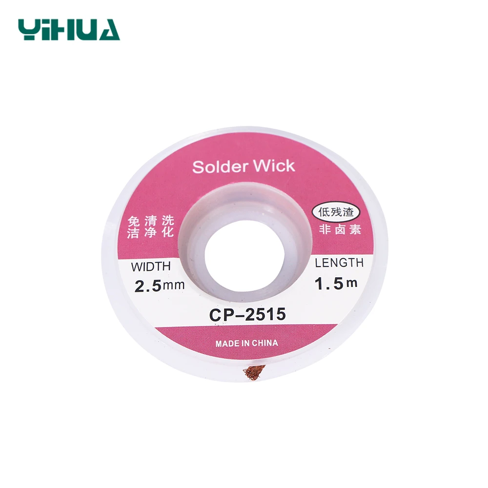 Soldering Wire Desoldering Braid Solder Remover Desoldering Mesh Braid Welding Wires Width 2mm Length 0.75m Width 1.5mm 2mm 2.5mm 3.5mm 1.5M Length Solder Wire Desoldering Braid Welding Solder Remover Wick Wire
