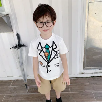 

2020 Summer Fashion Baby Boy Clothes Cute Animal Print T-shirt for Boys Short Sleeve Casual Kids Clothes Cotton O-Neck