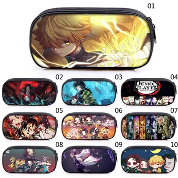 

Students Pencil Case Anime Demon Slayer Kimetsu No Yaiba Printed Pencil Box Stationery Storage Bags School Supplies