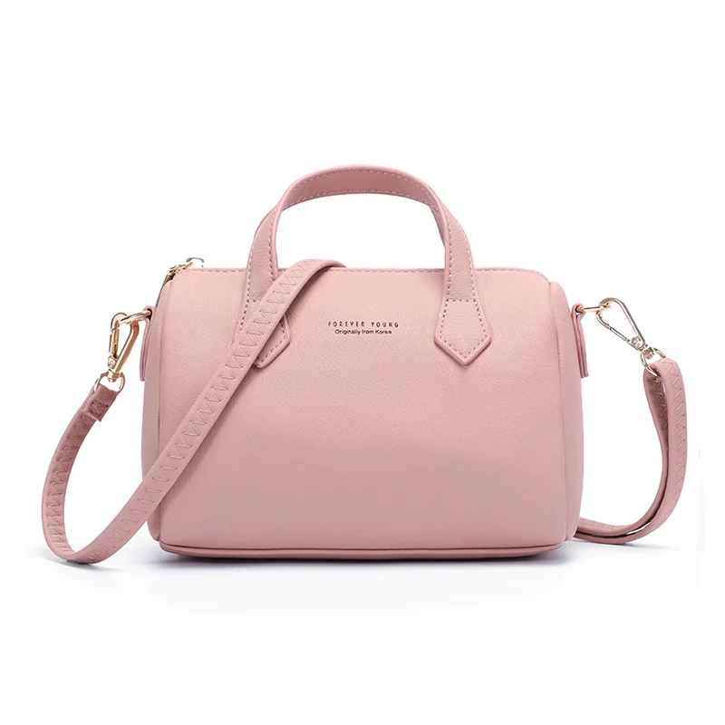 Dk Pink Мини Бостонская сумка на плечо женские кожаные длинные сумочки Женская сумка через плечо Bolsa Sac модная женская маленькая сумка - Цвет: Dk Pink