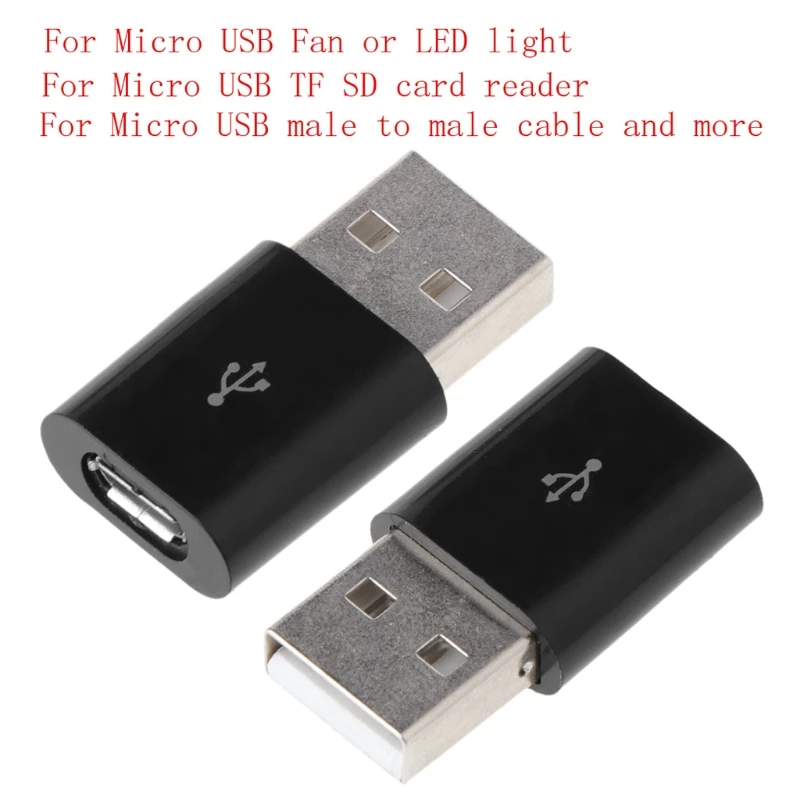 USB 2,0 мужчина к Micro USB Женский адаптер конвертер для Micro USB Fan Card Reader