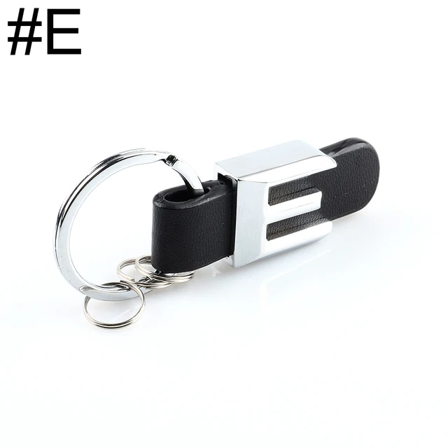 DSYCAR 3D Car Key Chain Metal Letter Leather Strap keychain For Mercedes Benz A B C D E G S Class Car Keychain leather Key Rings E
