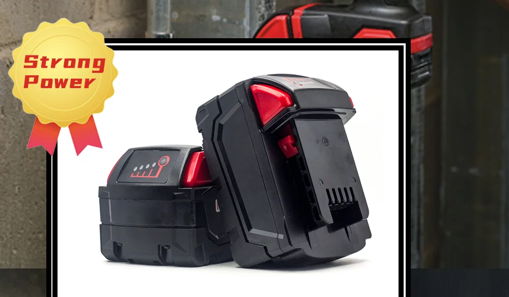 Suitable For Milwaukee M18 Battery 18v 6.0AH M18B2 M18B4 L50 Cordless Power Tool Battery + Charger Set Strong Power