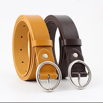 

New Oval Belt Personality Korean Pants Leather Belt Ladies Belt