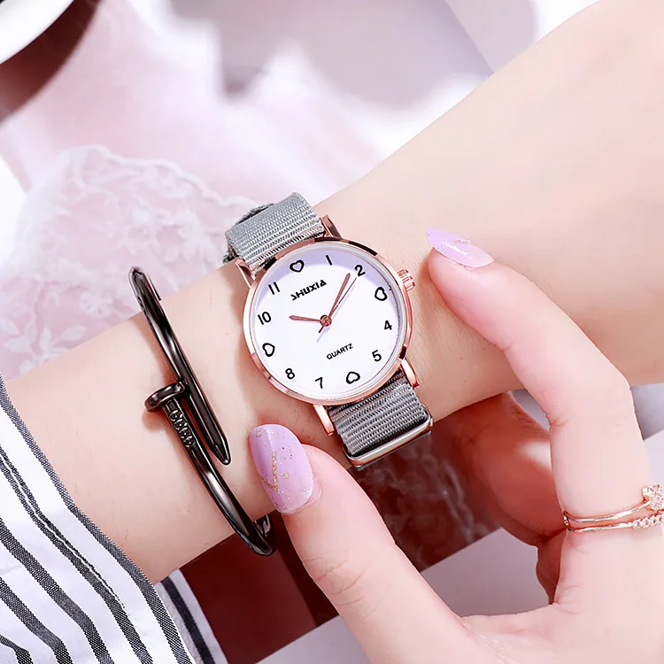 

Fashion Woven Belt Ultra-Thin Korean-style Simple Harajuku-Style Men And Women Retro Casual Quartz Watch