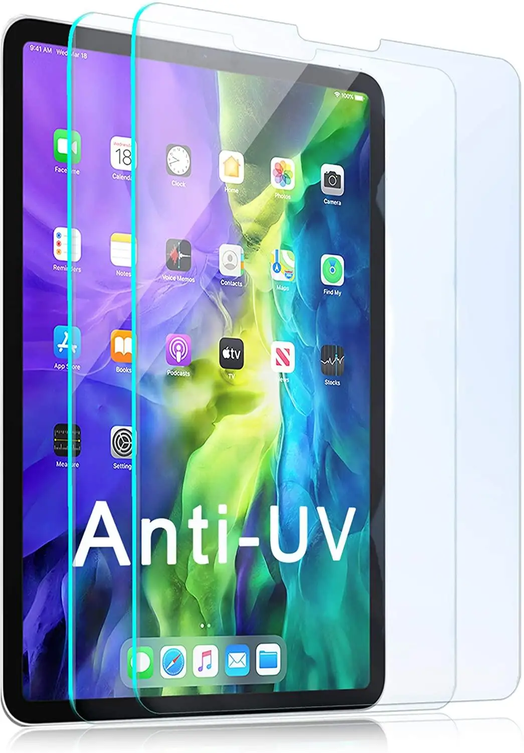 

For Apple iPad Air 4 10.9"2020 /Pro 11(1st 2nd Gen , 2018/2020)- 9H Premium Tablet Tempered Glass Screen Protector Film Cover