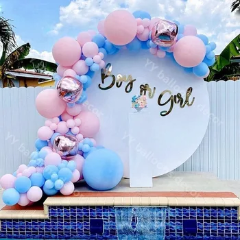 

DIY Baby Pink Blue Pastel Macaron Balloons Garland Arch 4D Rose Gold Balloon Baby Shower Birthday Wedding Anniversary Party Deco