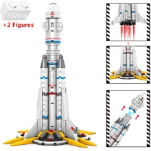 

Military Carrier Launch Vehicle Astronaut Space Wandering Earth Movie Model Rocket Building Blocks Kit Bricks Children Toys Gift