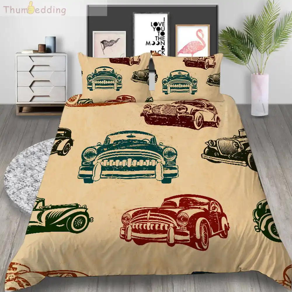 Thumbedding Yellow Bedding Set King Size Duvet Cover Set 3d Red Black Car Queen Soft Material Bed Cover With Pillowcase 3pcs Aliexpress