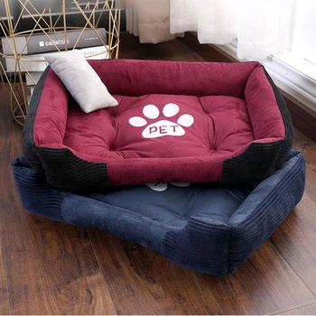 

Paw Print Pet Bed Large House For Large Dog Puppy Kennel Waterproof Cat Basket Four Seasons Nest Warm Pet Supplies