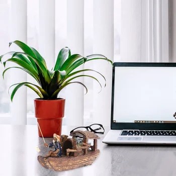 

1pc Ornament Ceramic Beautiful Creative Ornament Lanscape Decor for Aquarium