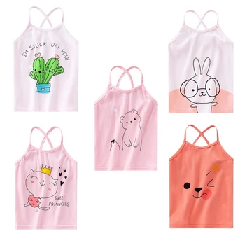 

New Summer Kids Cotton T-shirt Cartoon Pattern Baby Vest Boys Girls Shirt Toddler Girl Boy Shirts Thin Clothes