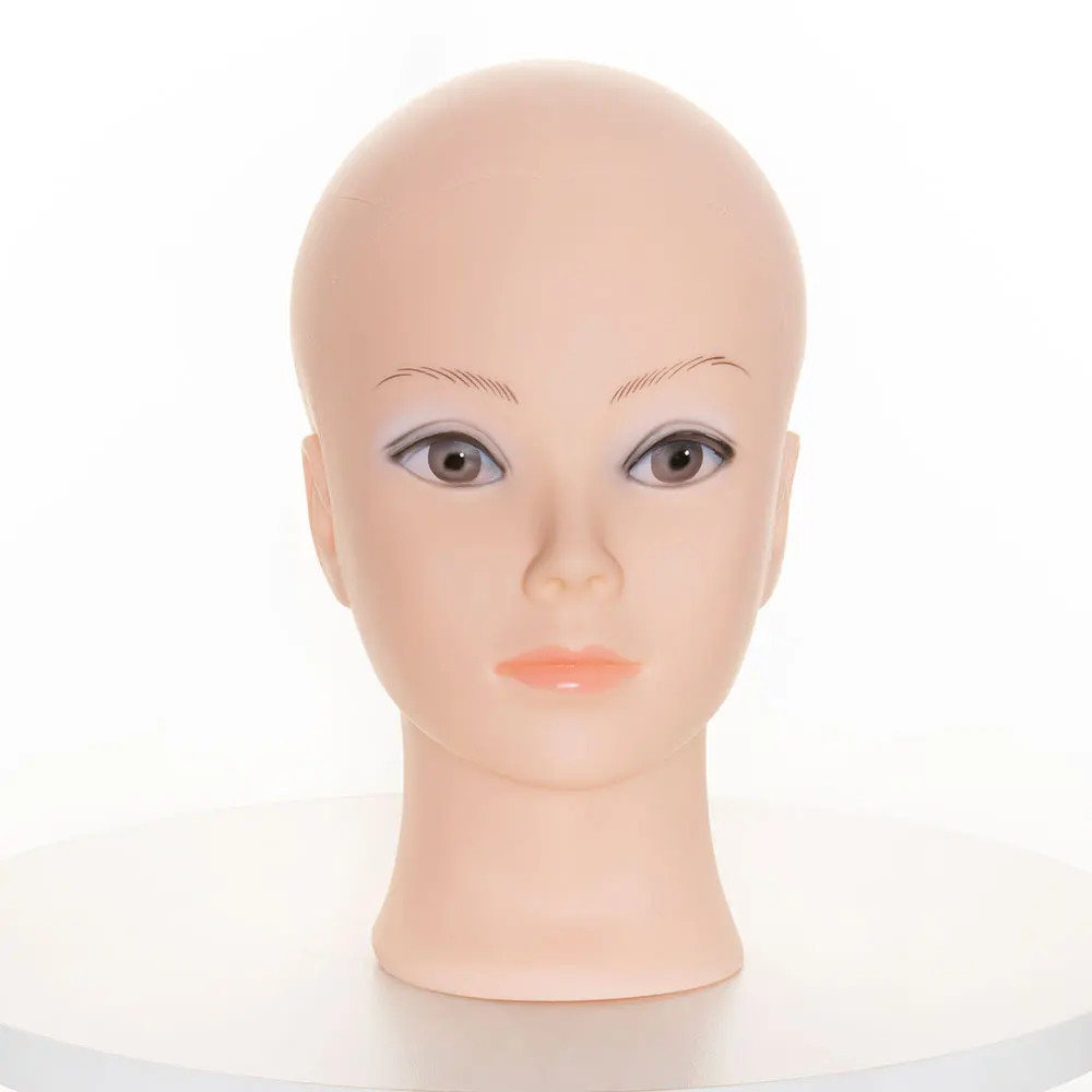 Afro Bald Wig Block Head With Free Clamp Manikin Head With Stands