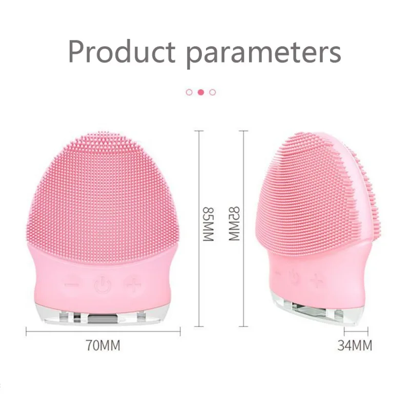  Face Cleaning Mini Electric Massage Brush Hot Washing Machine Deep Pore Cleaning Exfoliating Silico