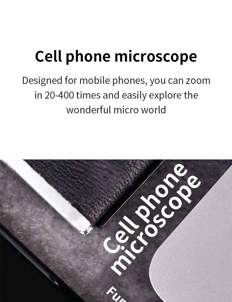 Микроскоп для мобильного телефона Xiaomi Youpin TIPSCOPE, высокий объектив с разрешением, легкий и удобный, войдите в микроскопический мир