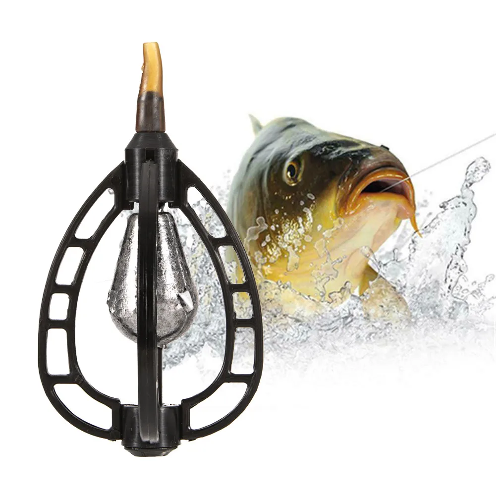 

Fishing Feeder Fishing Hooks Bait Cage Case Spoon Inline Method Bait Feeder everything for Fishing Feeder Bait Cage Durable