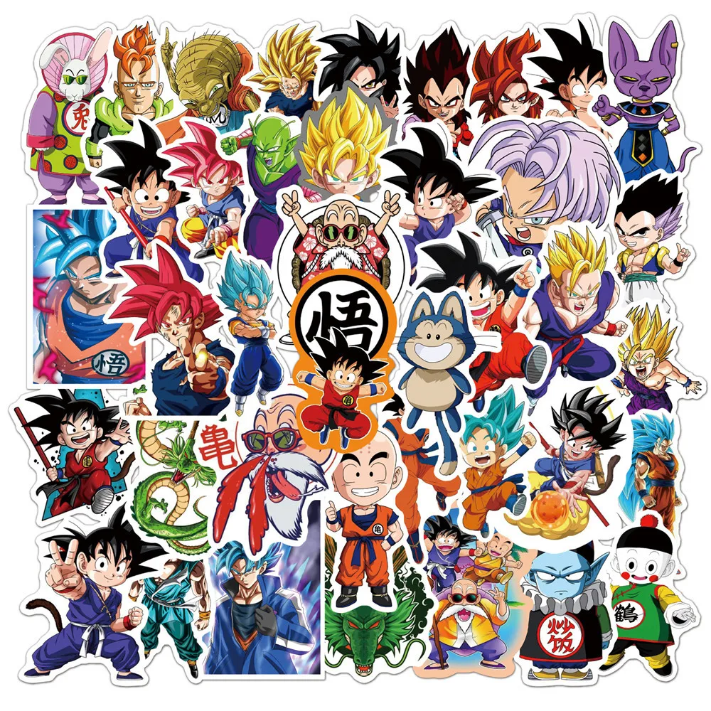 

50Pcs Japanese Anime Dragon Ball Graffiti Stickers PVC Waterproof Stickers Luggage Laptop Stickers