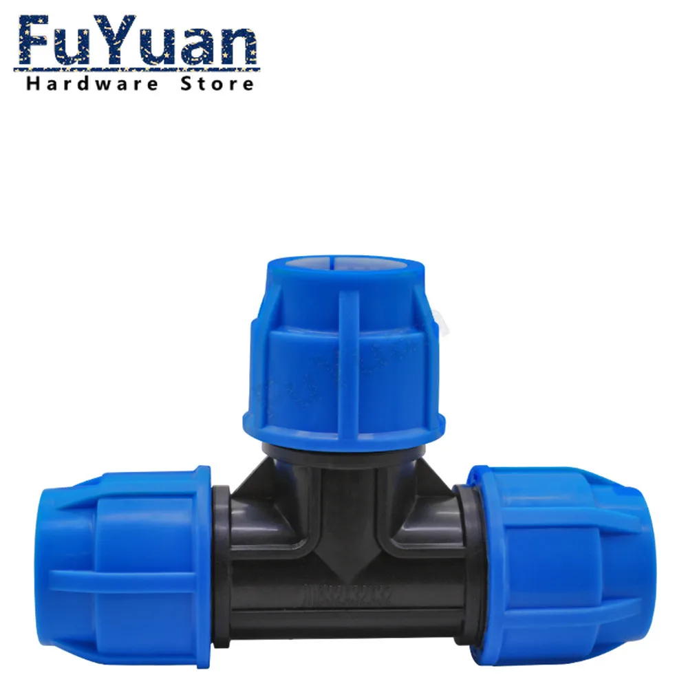 1pcs PE Connector pipe fittings 20MM 25MM 32MM water Tube 1/2" 3/4" 1" Thread quick connect live joint