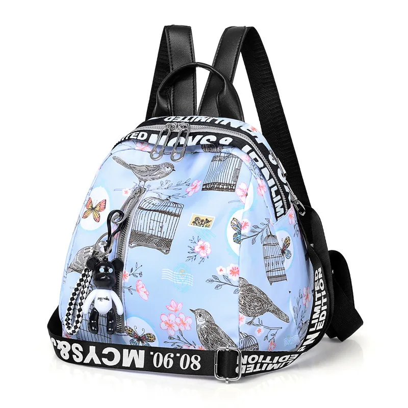 Сумка из ткани Оксфорд для женщин рюкзак Стиль Универсальный классная, с принтом Повседневное большого объема Женская сумки рюкзак