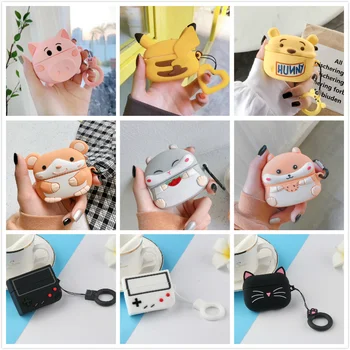

Cartoon Headphone Case For Airpods Pro Case Silicone Cute soft Earphone Cover For Apple Air pods Pro 3 Case accessories Keychain