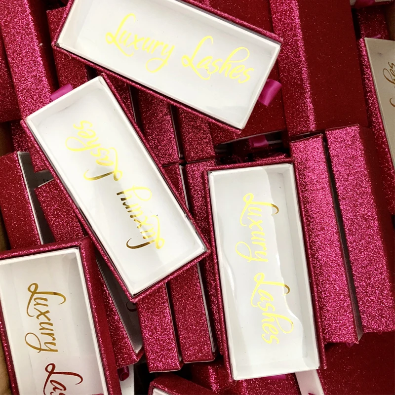 US $208.56 Mink Lashes Packaging Empty Box Magnetic Glitter Boxes For 3d Mink False Eyelashes