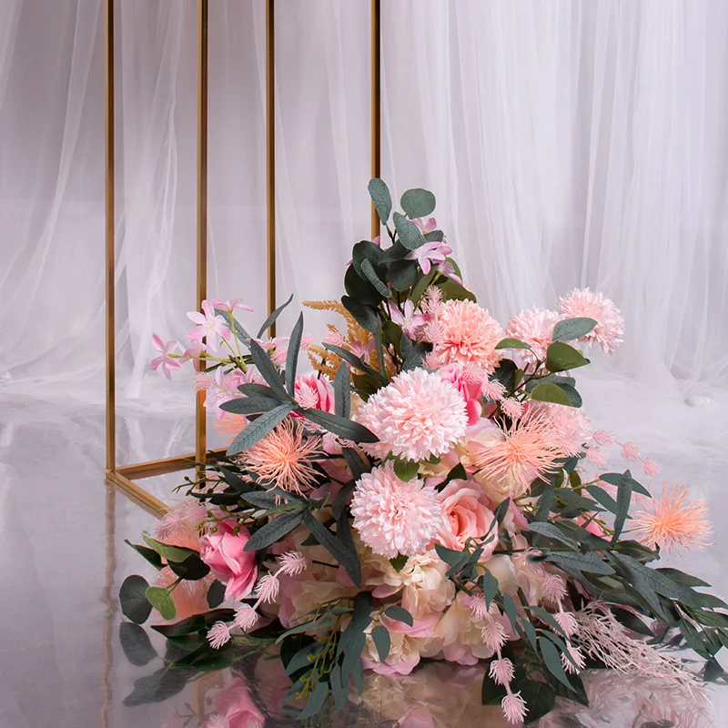 Цветок из искусственного шелка мяч цветы стеллаж для выставки товаров для свадебного стола роскошный фон стол приспособления для декора вечеринки самодельный цветок поделка