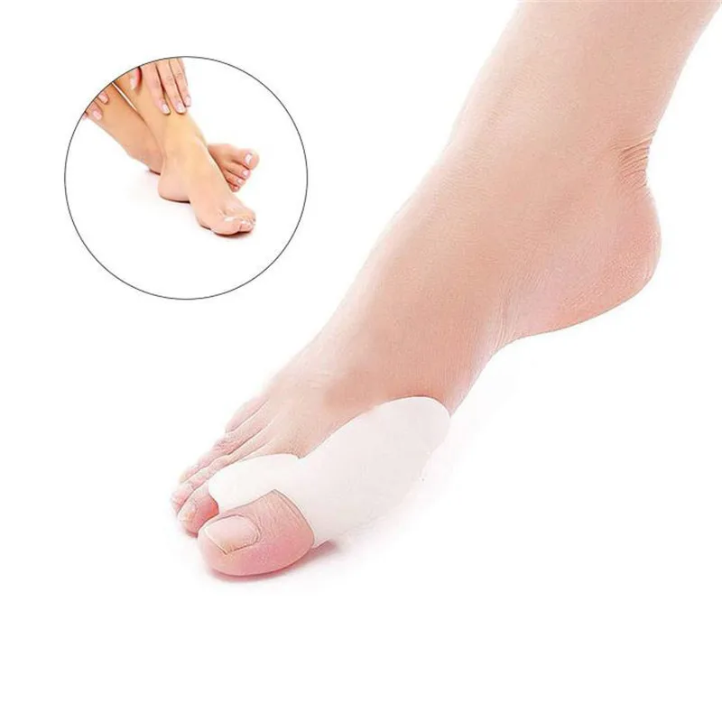 2PCS Silicone Gel Thumb Corrector Bunion Little Toe Protector Separator Hallux Valgus Finger Straightener Foot Care Relief Pads