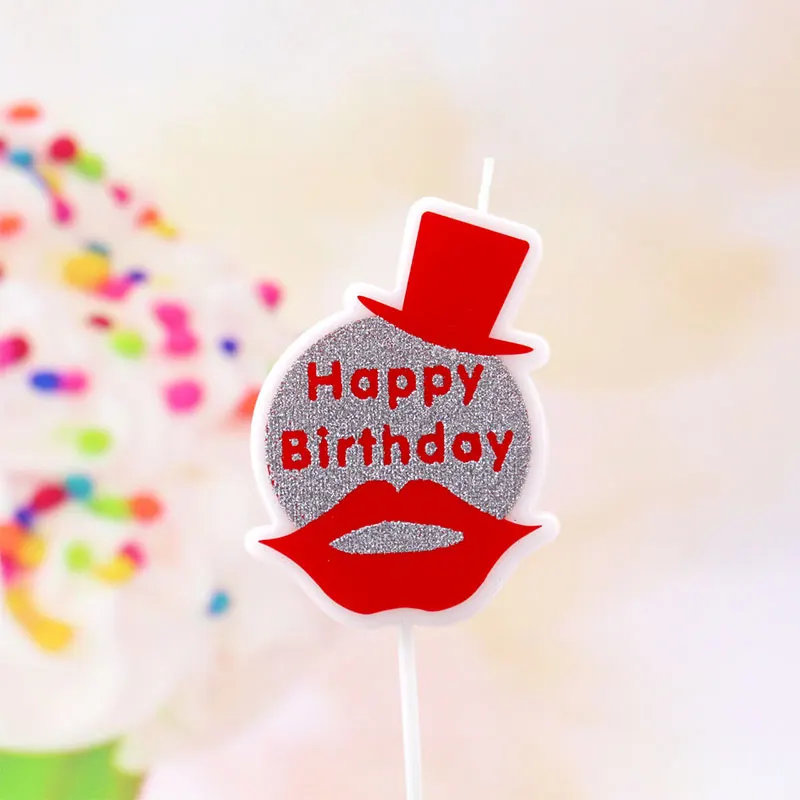 Креативное сердце Микки леденец Усы Форма для торта на день рождения свечи для детской вечеринки на день рождения украшения для торта