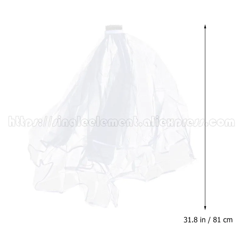 Fashion White ribbon edge two layer with comb for wedding party tulle veiling 2019 new arrival yashmac Fashion White ribbon edge two layer with comb for wedding party tulle veiling 2019 new arrival yashmac